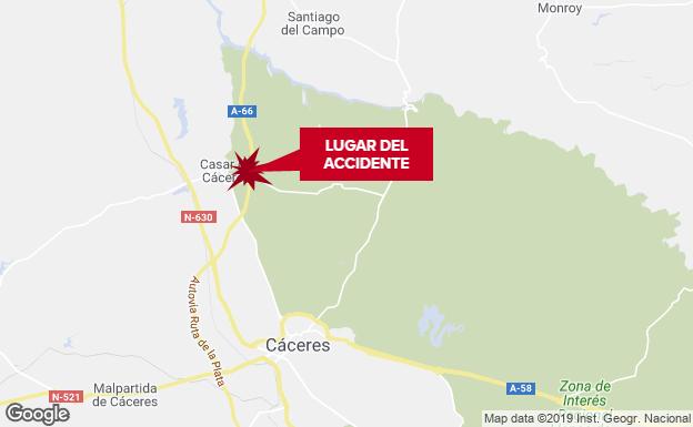 Un trabajador resulta herido con policontusiones al caerle encima un saco cerca de Casar de Cáceres