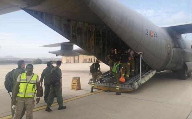 La BRIF de Pinofranqueado concluye su intervención en el incendio de Gran Canaria