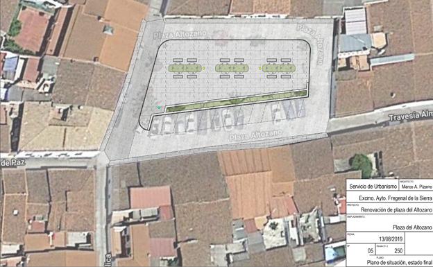 El ayuntamiento de Fregenal acomete con fondos propios a través del superávit la renovación de la plaza del altozano