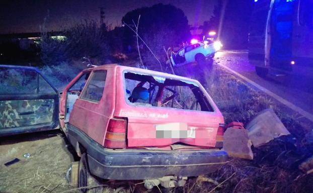 Fallece un hombre de 41 años en la colisión de dos turismos entre Montijo y Torremayor