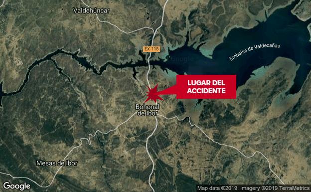 Dos hombres resultan heridos en una salida de vía en Bohonal de Ibor