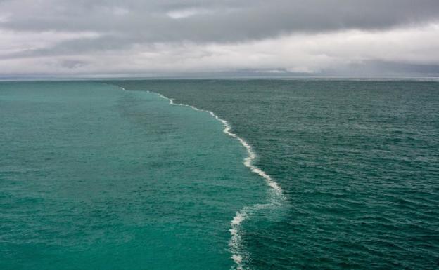 Golfo de Alaska, donde parece que dos mares no se mezclan