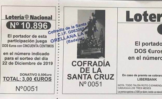 Una cofradía de Orellana vende participaciones de Lotería de Navidad con el número equivocado