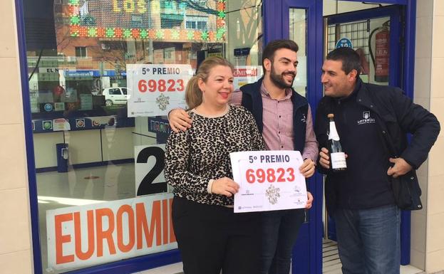 Un quinto premio, el 69823, deja 108.000 euros en Badajoz