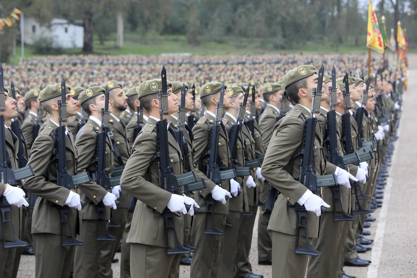 Multitudinaria jura de bandera en el Cefot