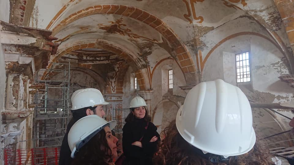 Visita a las obras de rehabilitación de la iglesia de los Jesuitas