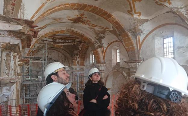Visita a las obras de rehabilitación de la iglesia de los Jesuitas