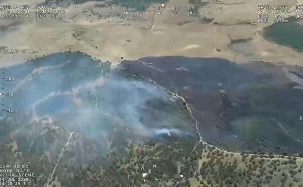 Un incendio forestal calcina 111 hectáreas en Guijo de Galisteo