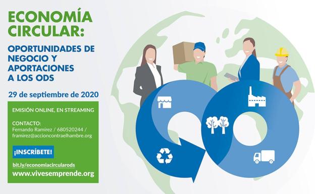 Acción contra el Hambre organiza el martes una jornada online sobre el emprendimiento circular