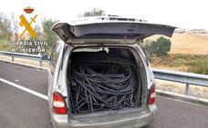 Intervenidos más de 2.300 kilos de cable de cobre robado en una fotovoltaica de Olivenza