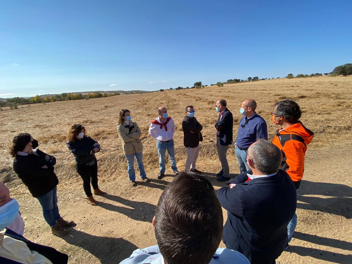 Luz verde al inicio de la obra que hará regables 1.200 hectáreas de Monterrubio