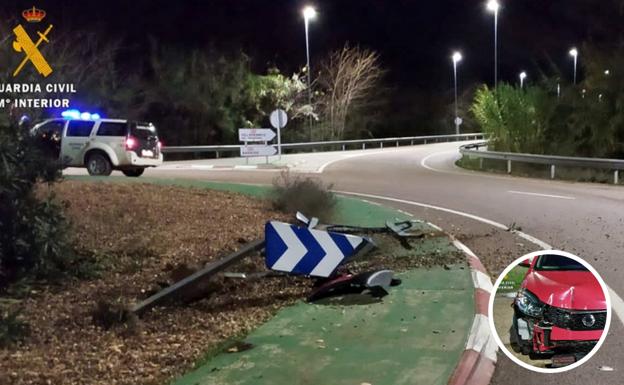 Un conductor borracho sufre un accidente con un coche robado