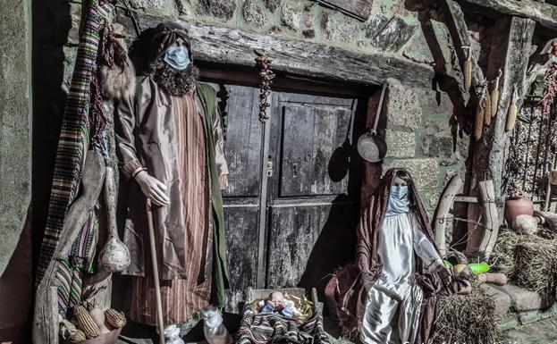 El belén serrano de Torre de Don Miguel tiene ángel sanitario