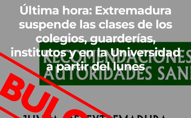 #Stopbulos | Las clases no se suspenden en Extremadura