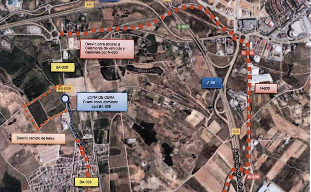 Corte de la carretera BA-038 hasta el 12 de febrero