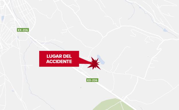 Dos heridos en un accidente con dos motocicletas en la cantera de Olleta de Cáceres