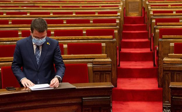 Aragonès tarda dos semanas en condenar sin paliativos la violencia en las protestas