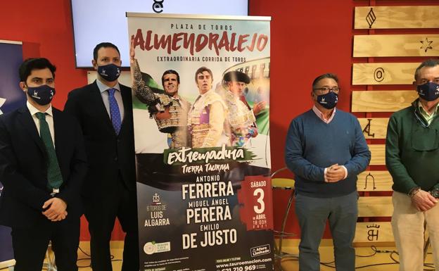 Perera, Ferrera y De Justo abren la temporada taurina el 3 de abril en Almendralejo