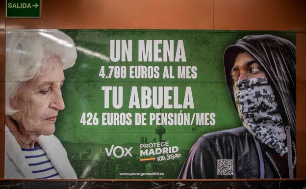 Cartel difundido por Vox en Madrid. /HOY