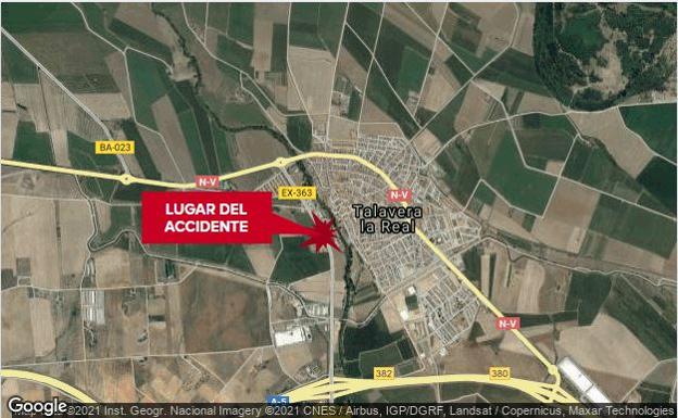 Herido en una colisión entre dos vehículos cerca de Talavera la Real
