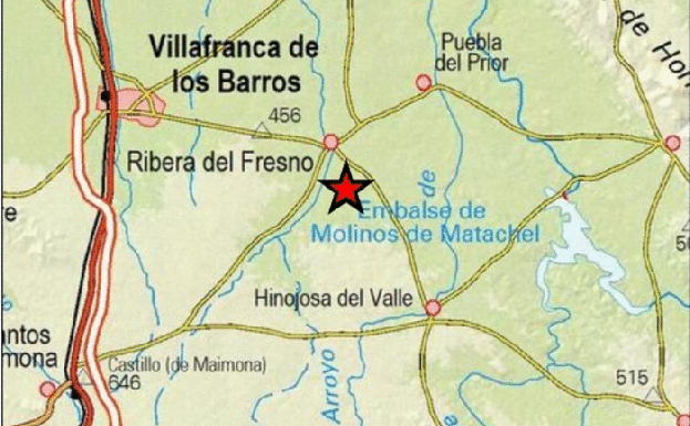 Ribera del Fresno registra un pequeño terremoto