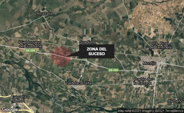 Muere una joven de Montijo y otros cuatro resultan heridos en una salida de vía cerca de Pueblonuevo