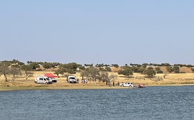 Rescatan el cadáver de un ahogado en la presa de Villalba de los Barros