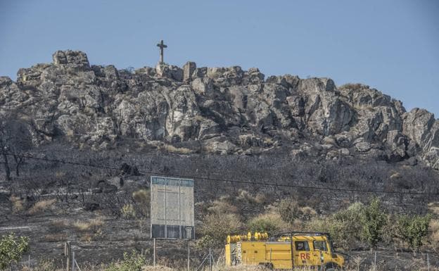 Área quemada cerca del Risco de San Blas el jueves en Albuquerque. 