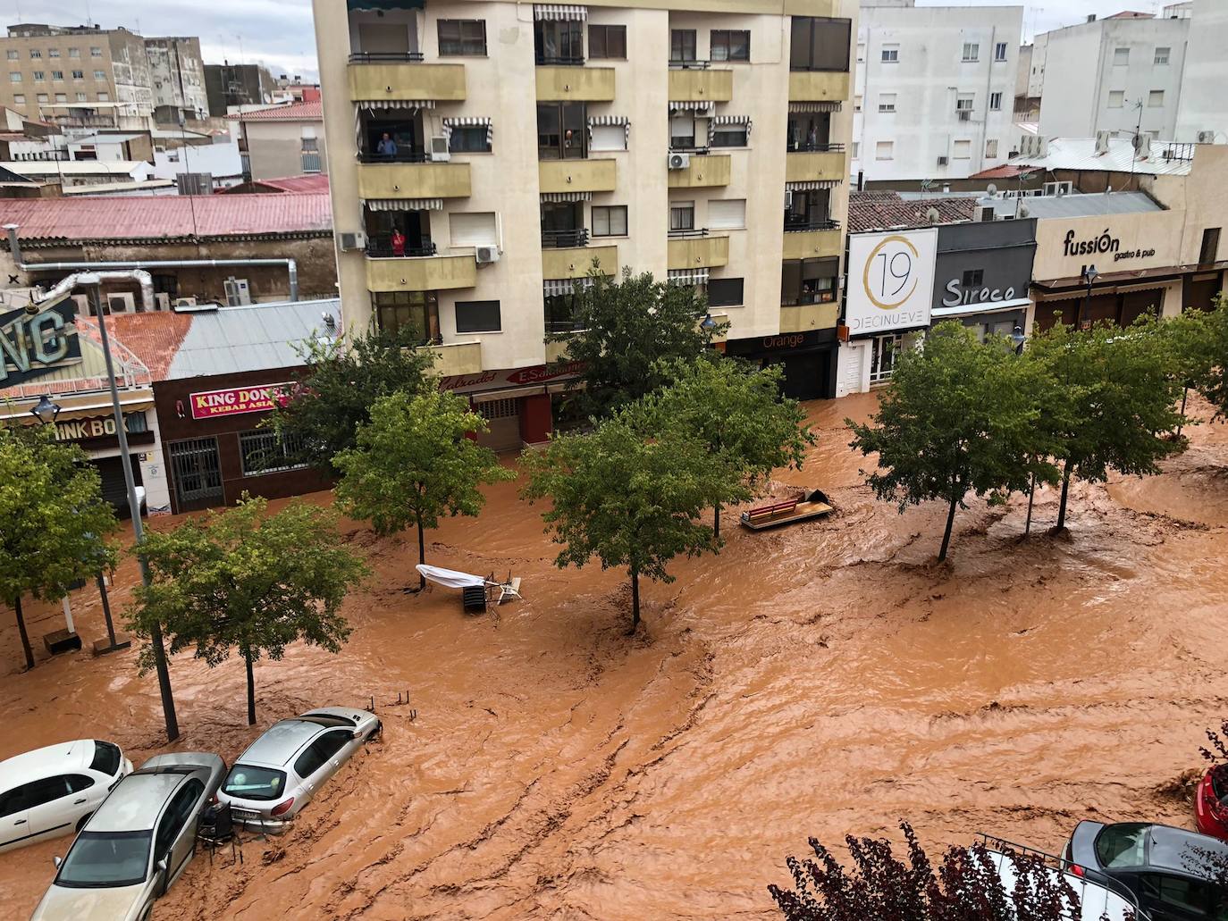 Imagénes que deja el temporal a su paso por la provincia de Badajoz