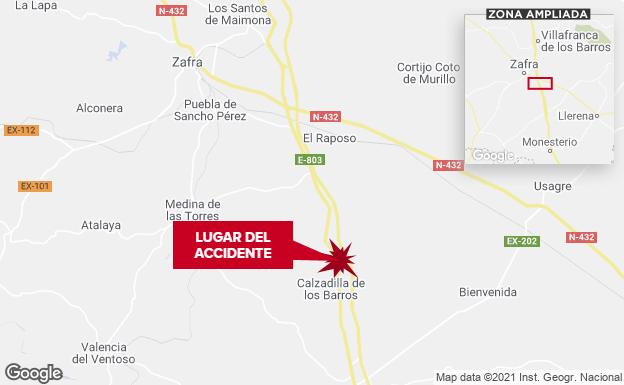 En estado grave por quemaduras y politraumatismo al colisionar su tractor con unos cables en Calzadilla de los Barros