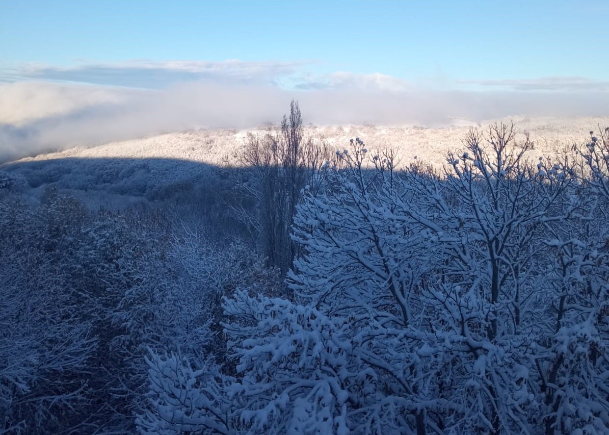 Primera nevada del otoño en Extremadura