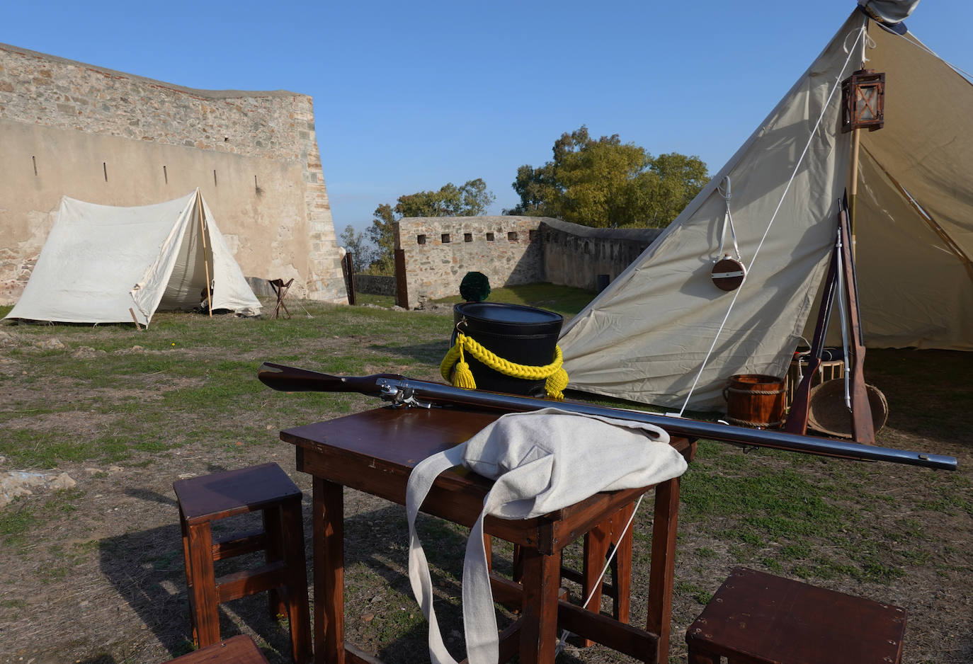 Recreación histórica en el fuerte de San Cristóbal