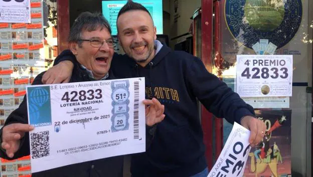 Un décimo de un cuarto premio deja 20.000 euros en Almendralejo
