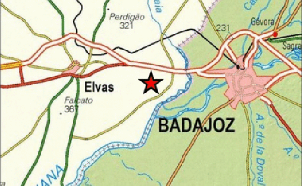 El Instituto Geográfico Nacional detecta un temblor entre Elvas y Badajoz