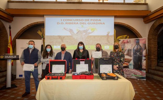 Los ganadores del primer concurso de poda Ribera del Guadiana