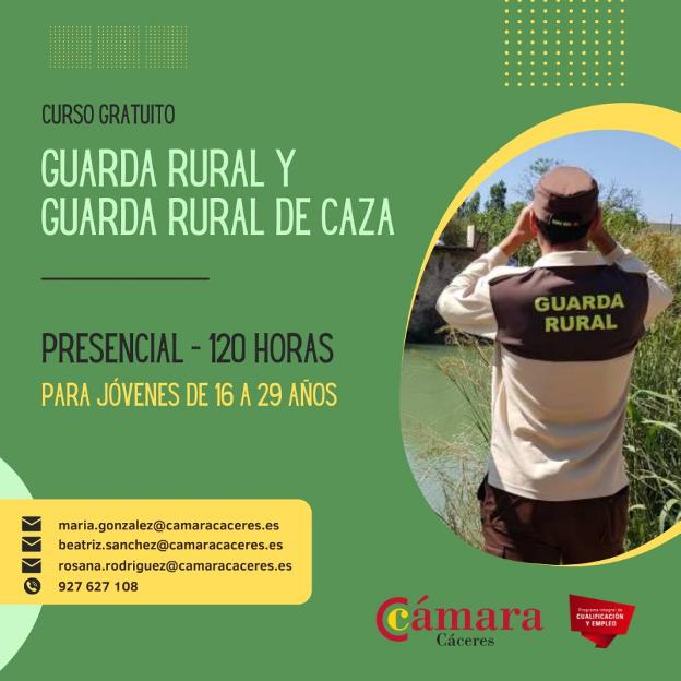 Curso gratuito de Guarda Rural y Guarda Rural de Caza destinado a Jóvenes de 16 a 29 años