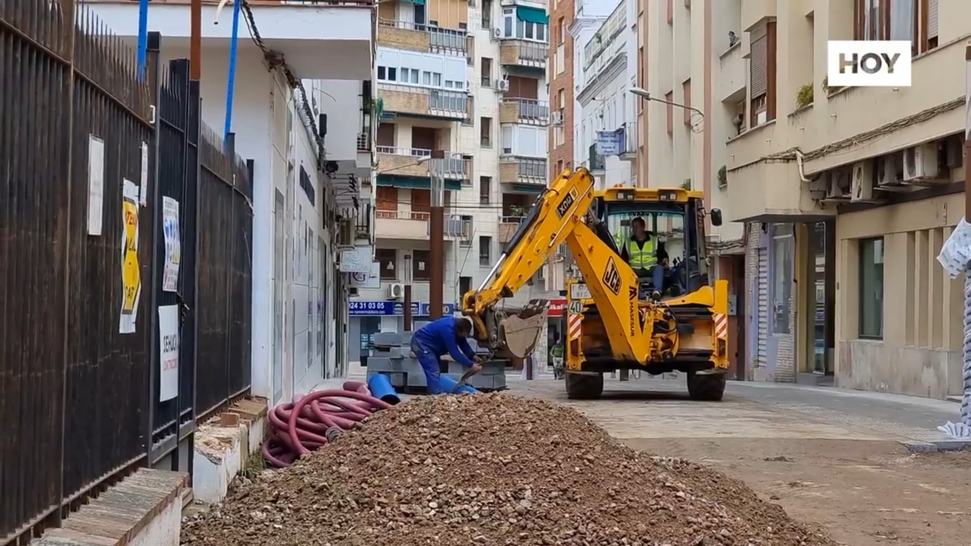 ​La falta de hormigón por la huelga retrasa la obra de Valverde Lillo​