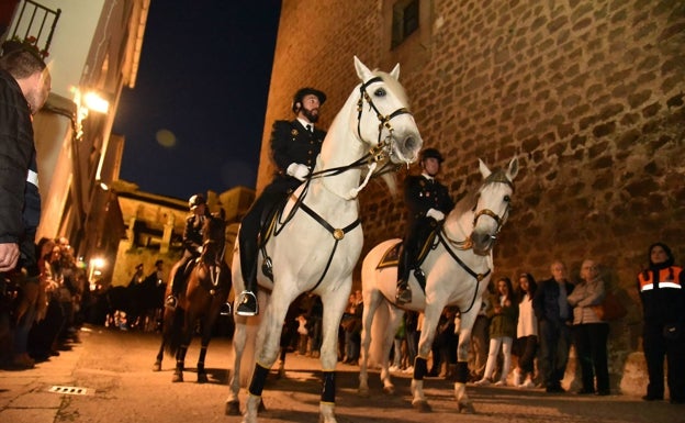 La Policía Nacional a caballo abrirá la procesión del Martes Santo placentino