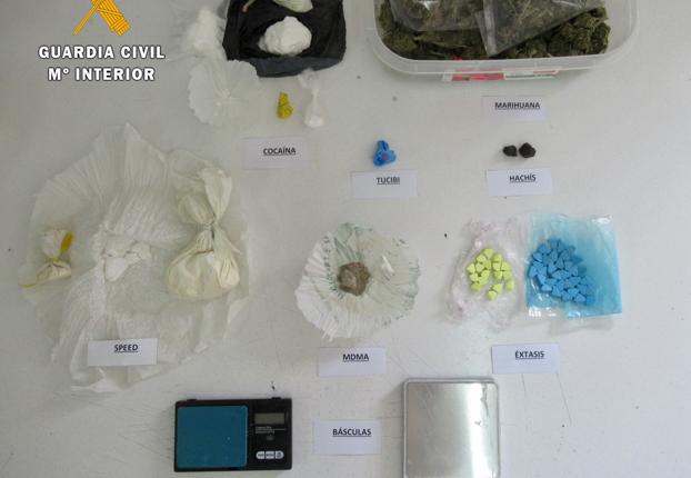 Intervienen hasta siete tipos de drogas en un punto de venta en Las Hurdes