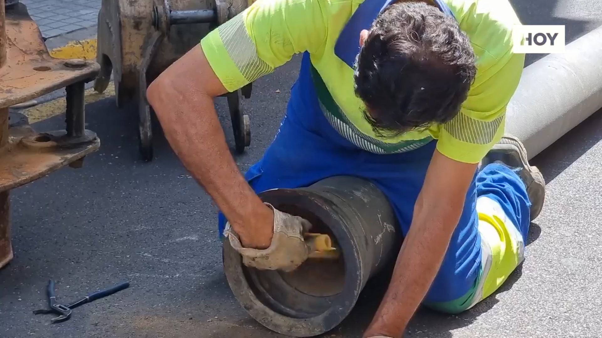 Corte de la Calle Oviedo para cambiar una tubería