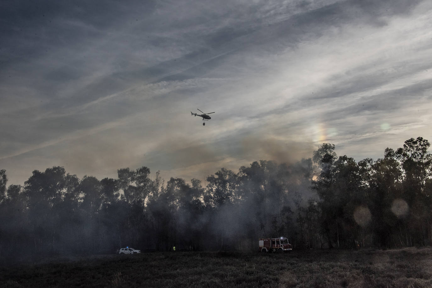 El Infoex y los bomberos de Badajoz apagan un incendio cerca de El Faro