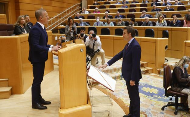 Feijóo se presenta en el Senado como «la antítesis al sanchismo»