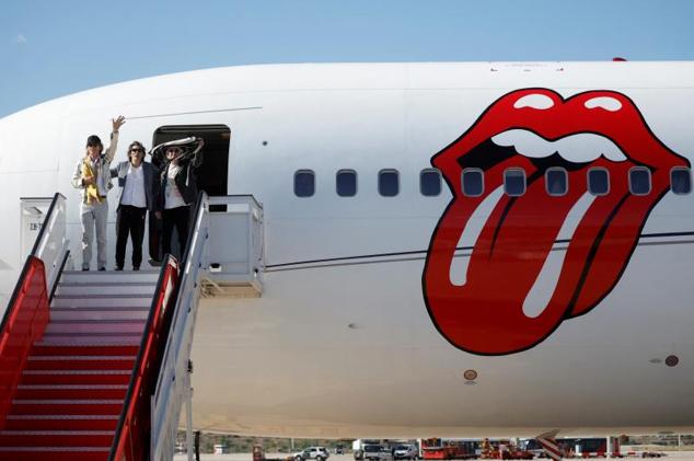 Los Rolling Stones aterrizan en Madrid