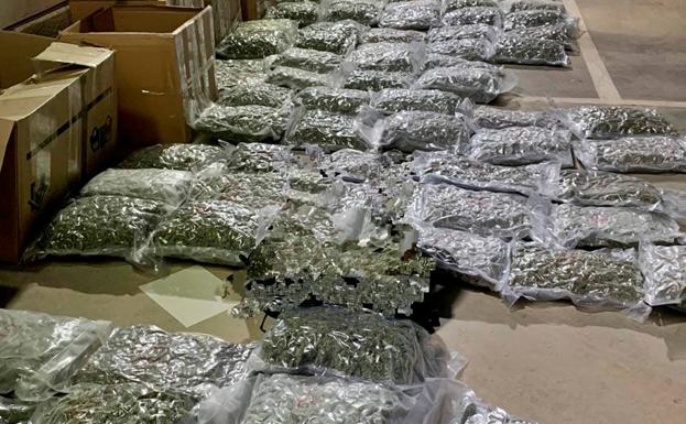 Detenido en Torremejía con 104 kilos de cogollos de marihuana en una furgoneta