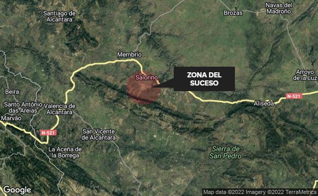 Herido un hombre de 33 años en una salida de vía en Salorino