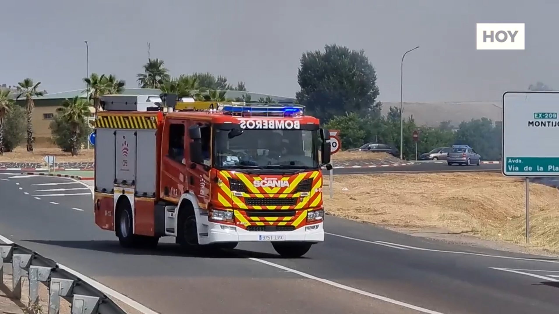 Desalojan el tanatorio de Mérida por un incendio en las próximidades