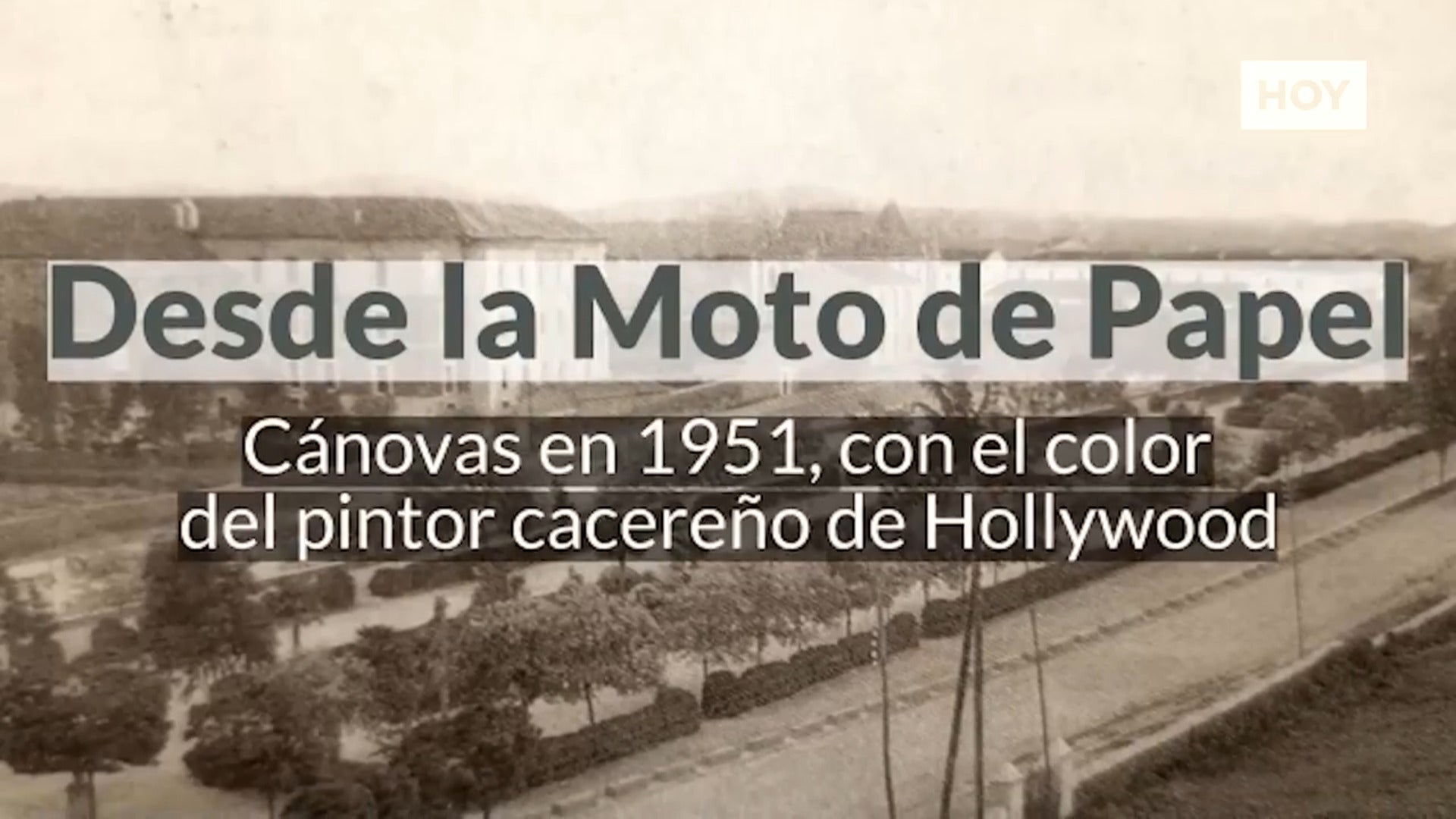 Cánovas en 1951, con el color del pintor cacereño de Hollywood