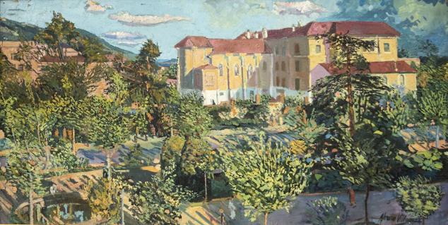 Cánovas en 1951, con el color del pintor cacereño de Hollywood