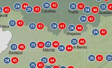 El 'asfixiante' mapa que prevé la Aemet para la próxima semana en Extremadura