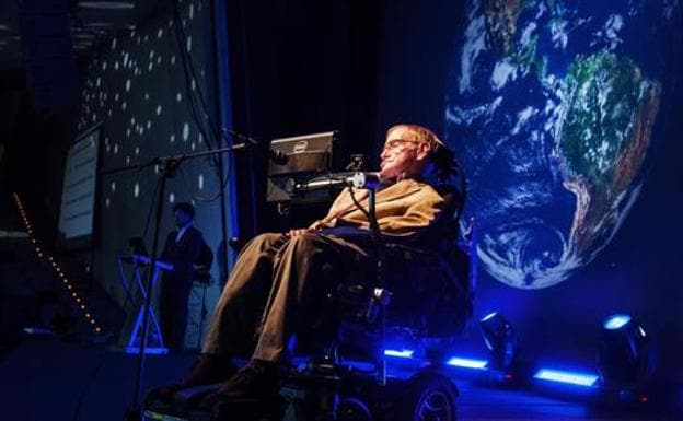 Stephen Hawking, suffering from amyotrophic lateral sclerosis